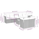 vidaXL Set mobilier de grădină cu perne, 9 piese, negru, poliratan vidaXL Set mobilier de grădină cu perne, 9 piese, negru, poliratan