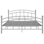 vidaXL Cadru de pat fără saltea, gri, 140 x 200 cm, metal