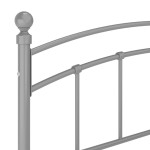 vidaXL Cadru de pat fără saltea, gri, 140 x 200 cm, metal