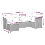 vidaXL Set mobilier grădină cu perne, 6 piese, gri, poliratan vidaXL Set mobilier grădină cu perne, 6 piese, gri, poliratan