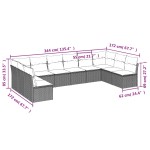 vidaXL Set canapele de grădină cu perne 10 piese gri deschis poliratan vidaXL Set canapele de grădină cu perne 10 piese gri deschis poliratan