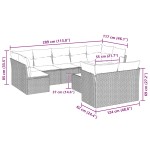vidaXL Set canapele de grădină cu perne 10 piese gri deschis poliratan vidaXL Set canapele de grădină cu perne 10 piese gri deschis poliratan