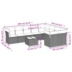 vidaXL Set canapele de grădină cu perne 10 piese gri deschis poliratan vidaXL Set canapele de grădină cu perne 10 piese gri deschis poliratan