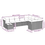 vidaXL Set canapele de grădină cu perne 10 piese gri deschis poliratan vidaXL Set canapele de grădină cu perne 10 piese gri deschis poliratan