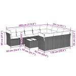 vidaXL Set canapele de grădină cu perne, 11 piese, gri, poliratan vidaXL Set canapele de grădină cu perne, 11 piese, gri, poliratan