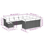vidaXL Set canapele de grădină cu perne, 11 piese, bej, poliratan