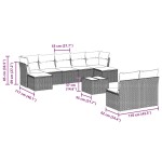 vidaXL Set canapele de grădină cu perne 10 piese gri deschis poliratan vidaXL Set canapele de grădină cu perne 10 piese gri deschis poliratan