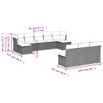 vidaXL Set canapele de grădină cu perne, 10 piese, negru, poliratan vidaXL Set canapele de grădină cu perne, 10 piese, negru, poliratan