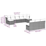 vidaXL Set canapele de grădină cu perne 10 piese gri deschis poliratan vidaXL Set canapele de grădină cu perne 10 piese gri deschis poliratan
