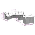 vidaXL Set canapele de grădină cu perne 10 piese gri deschis poliratan vidaXL Set canapele de grădină cu perne 10 piese gri deschis poliratan