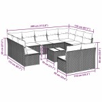 vidaXL Set canapele de grădină cu perne, 12piese gri deschis poliratan vidaXL Set canapele de grădină cu perne, 12piese gri deschis poliratan