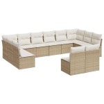 vidaXL Set canapele de grădină cu perne, 12 piese, bej, poliratan vidaXL Set canapele de grădină cu perne, 12 piese, bej, poliratan
