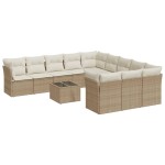 vidaXL Set canapele de grădină cu perne, 12 piese, bej, poliratan vidaXL Set canapele de grădină cu perne, 12 piese, bej, poliratan
