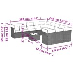 vidaXL Set canapele de grădină cu perne, 12 piese, bej, poliratan vidaXL Set canapele de grădină cu perne, 12 piese, bej, poliratan