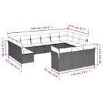 vidaXL Set canapele de grădină cu perne, 13 piese, maro, poliratan vidaXL Set canapele de grădină cu perne, 13 piese, maro, poliratan