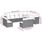 vidaXL Set canapele de grădină cu perne, 12piese gri deschis poliratan vidaXL Set canapele de grădină cu perne, 12piese gri deschis poliratan
