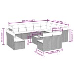 vidaXL Set canapele de grădină cu perne, 13 piese, maro, poliratan vidaXL Set canapele de grădină cu perne, 13 piese, maro, poliratan
