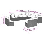 vidaXL Set canapele de grădină cu perne, 13 piese, maro, poliratan vidaXL Set canapele de grădină cu perne, 13 piese, maro, poliratan