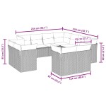 vidaXL Set canapele de grădină cu perne, 11 piese, negru, poliratan vidaXL Set canapele de grădină cu perne, 11 piese, negru, poliratan