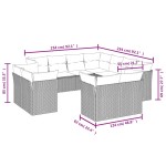 vidaXL Set canapele de grădină cu perne, 11 piese, bej, poliratan vidaXL Set canapele de grădină cu perne, 11 piese, bej, poliratan