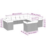 vidaXL Set canapele de grădină cu perne, 13piese gri deschis poliratan vidaXL Set canapele de grădină cu perne, 13piese gri deschis poliratan