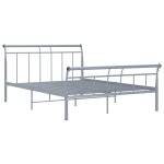 vidaXL Cadru de pat fără saltea, gri, 140 x 200 cm, metal vidaXL Cadru de pat fără saltea, gri, 140 x 200 cm, metal