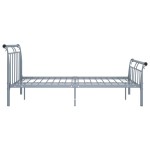 vidaXL Cadru de pat fără saltea, gri, 140 x 200 cm, metal vidaXL Cadru de pat fără saltea, gri, 140 x 200 cm, metal