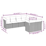 vidaXL Set mobilier de grădină cu perne, 8 piese, negru, poliratan vidaXL Set mobilier de grădină cu perne, 8 piese, negru, poliratan