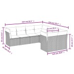 vidaXL Set mobilier de grădină cu perne, 8 piese, negru, poliratan vidaXL Set mobilier de grădină cu perne, 8 piese, negru, poliratan