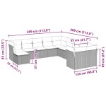 vidaXL Set canapele de grădină cu perne, 11 piese, gri, poliratan vidaXL Set canapele de grădină cu perne, 11 piese, gri, poliratan
