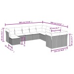 vidaXL Set canapele de grădină cu perne, 11 piese, maro, poliratan vidaXL Set canapele de grădină cu perne, 11 piese, maro, poliratan