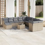 vidaXL Set canapele de grădină cu perne, 12 piese, bej, poliratan vidaXL Set canapele de grădină cu perne, 12 piese, bej, poliratan