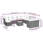 vidaXL Set canapele de grădină cu perne, 12 piese, bej, poliratan vidaXL Set canapele de grădină cu perne, 12 piese, bej, poliratan