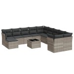 vidaXL Set canapele de grădină cu perne, 12piese gri deschis poliratan vidaXL Set canapele de grădină cu perne, 12piese gri deschis poliratan