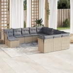 vidaXL Set canapele de grădină cu perne, 12 piese, bej, poliratan vidaXL Set canapele de grădină cu perne, 12 piese, bej, poliratan