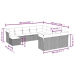 vidaXL Set canapele de grădină cu perne, 12piese gri deschis poliratan vidaXL Set canapele de grădină cu perne, 12piese gri deschis poliratan