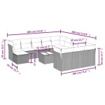 vidaXL Set canapele de grădină cu perne, 13piese gri deschis poliratan vidaXL Set canapele de grădină cu perne, 13piese gri deschis poliratan