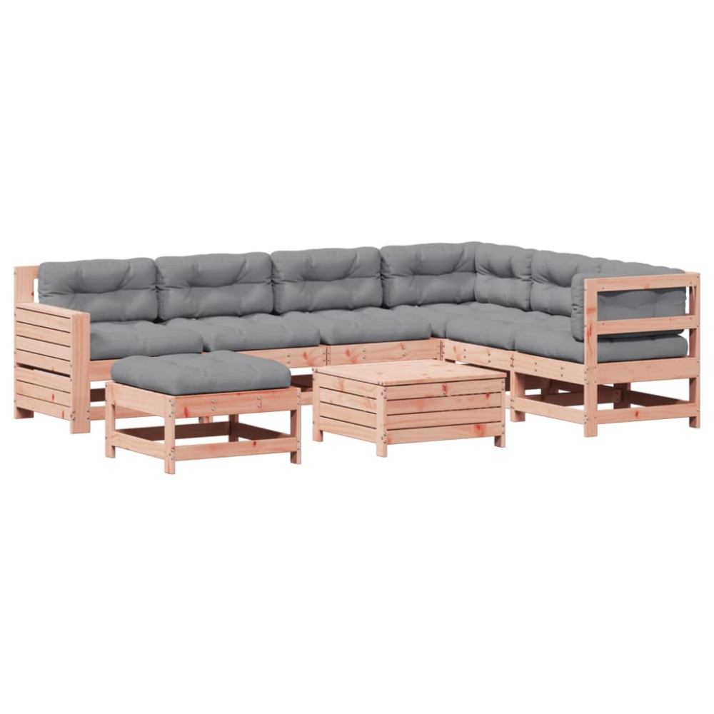 vidaXL Set mobilier de grădină cu perne, 8 piese, lemn masiv douglas