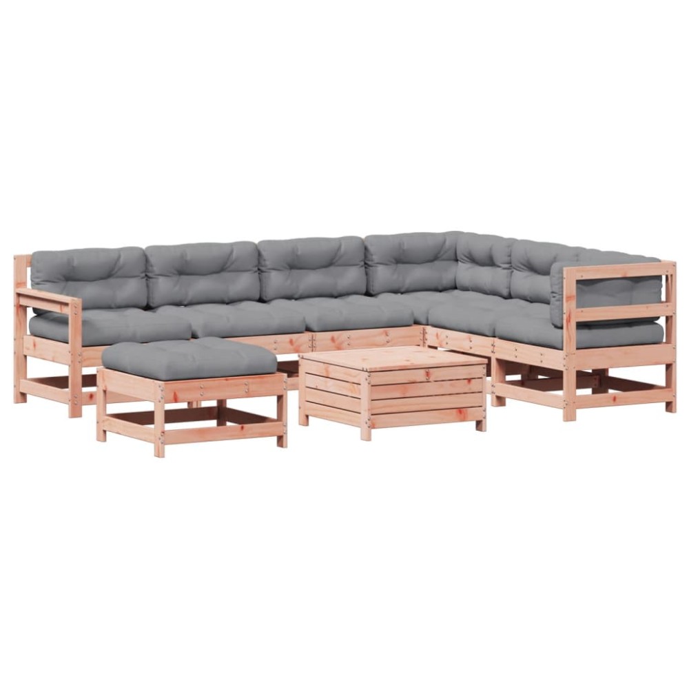 vidaXL Set mobilier de grădină cu perne, 8 piese, lemn masiv douglas