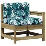 vidaXL Set mobilier de grădină cu perne, 8 piese, lemn de pin tratat vidaXL Set mobilier de grădină cu perne, 8 piese, lemn de pin tratat
