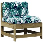 vidaXL Set mobilier de grădină cu perne, 8 piese, lemn de pin tratat vidaXL Set mobilier de grădină cu perne, 8 piese, lemn de pin tratat