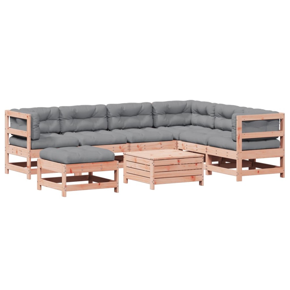 vidaXL Set mobilier de grădină cu perne, 8 piese, lemn masiv douglas