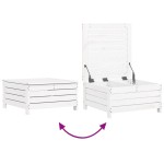 vidaXL Set canapea de grădină, 6 piese, alb, lemn masiv pin