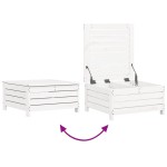 vidaXL Set canapea de grădină, 6 piese, alb, lemn masiv pin