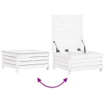 vidaXL Set canapea de grădină, 6 piese, alb, lemn masiv pin
