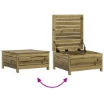 vidaXL Set canapea de grădină, 3 piese, lemn de pin tratat