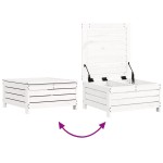 vidaXL Set canapea de grădină, 6 piese, alb, lemn masiv pin