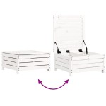 vidaXL Set canapea de grădină, 5 piese, alb, lemn masiv de pin