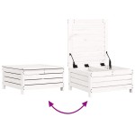 vidaXL Set canapea de grădină, 6 piese, alb, lemn masiv pin