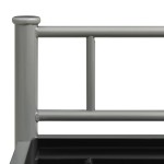 vidaXL Noptiere, 2 buc., gri și negru, metal și sticlă vidaXL Noptiere, 2 buc., gri și negru, metal și sticlă